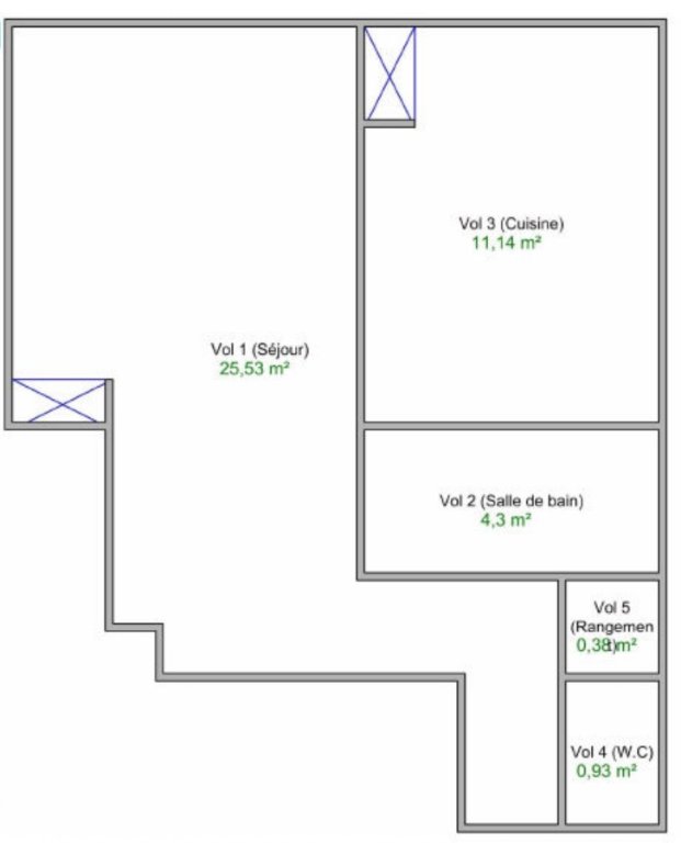 STUDIO A LOUER - LYON 1ER ARRONDISSEMENT Annonciade-Saint-Benoit - 42.28 m2 - 587 &euro; charges comprises par mois